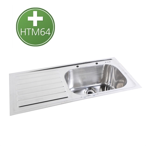 Hart Medical Extra Deep Hospital Sink - Right Hand Drainer